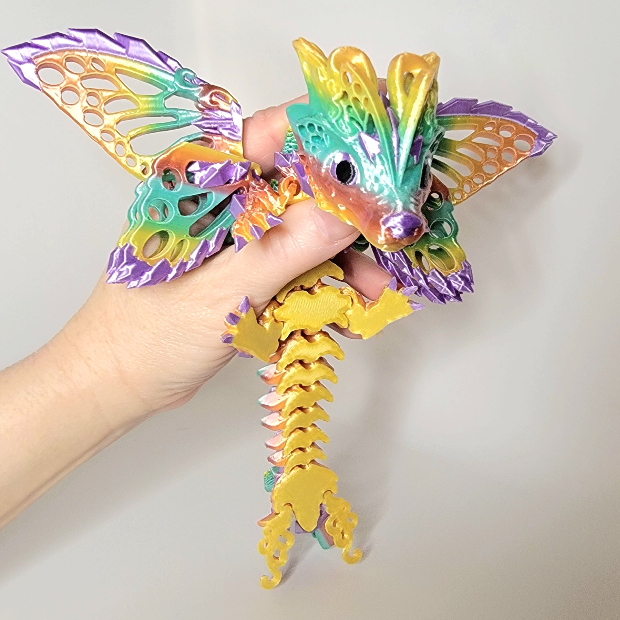 Baby Fae-Wolf Dragon (Spring Rainbow)