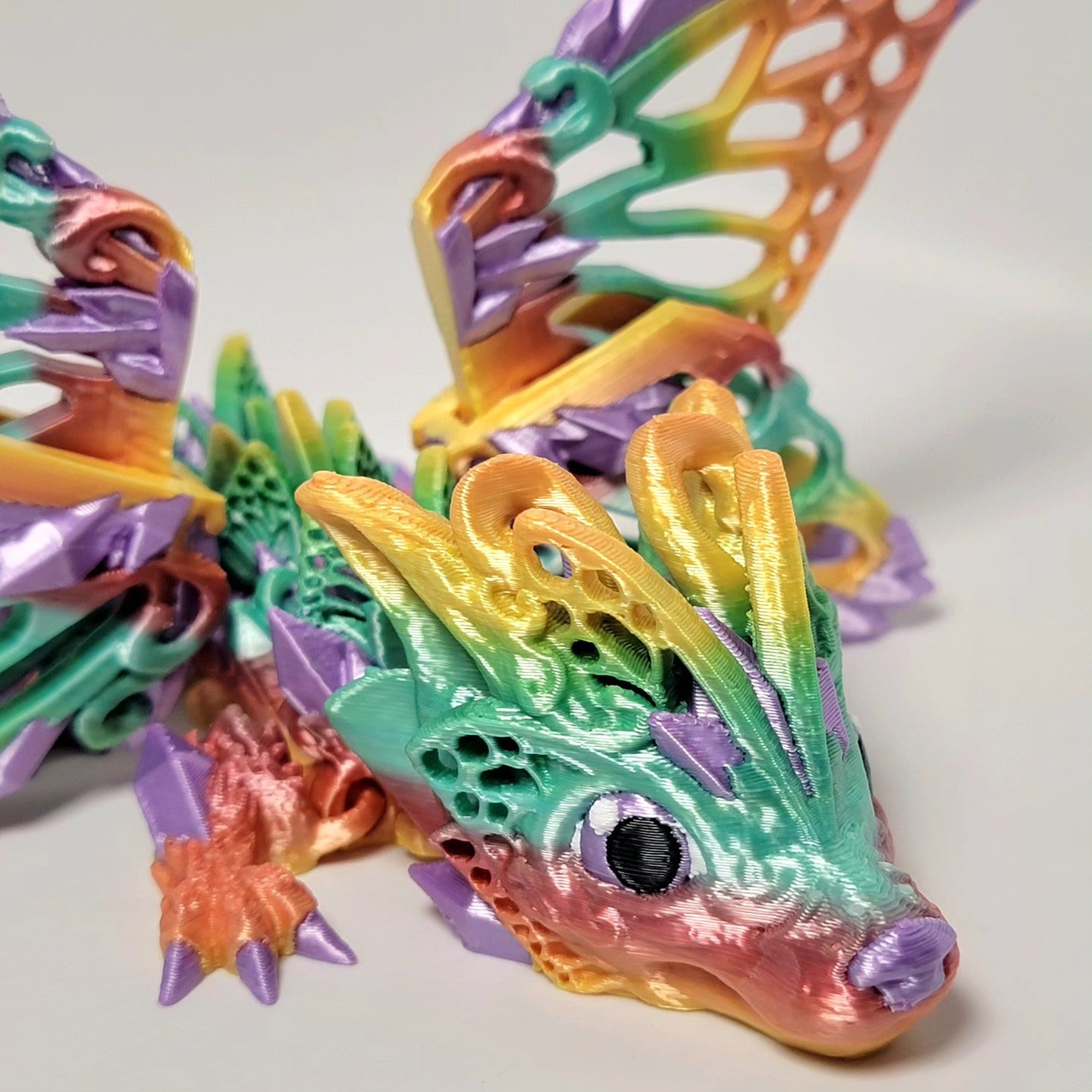 Baby Fae-Wolf Dragon (Spring Rainbow)